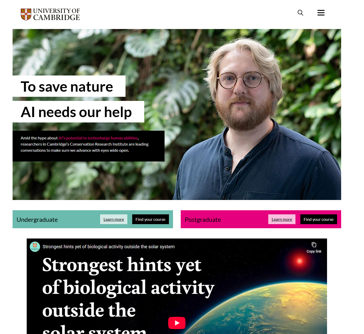 The University of Cambridge feature “To save nature, AI needs our help”